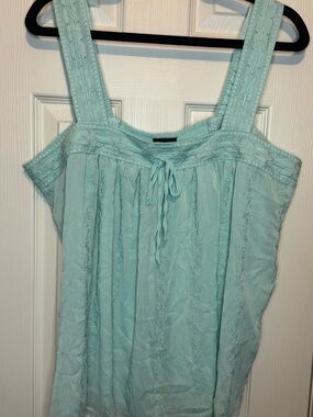 Torrid Light Aqua Embroidered Camisole Tank Top